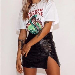 Princess Polly Faux Leather Mini skirt